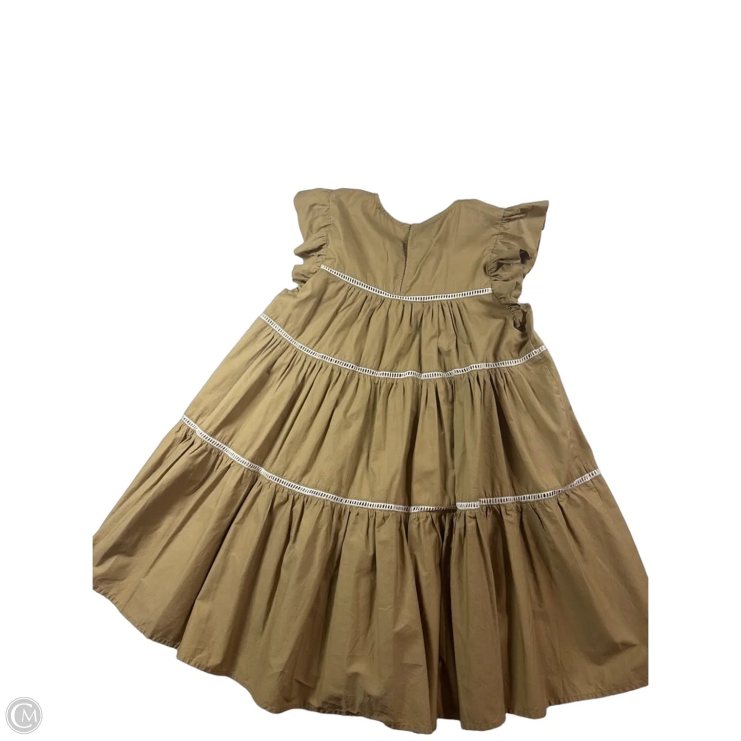 Dress Casual Short By En Saison In Tan & White, Size: S