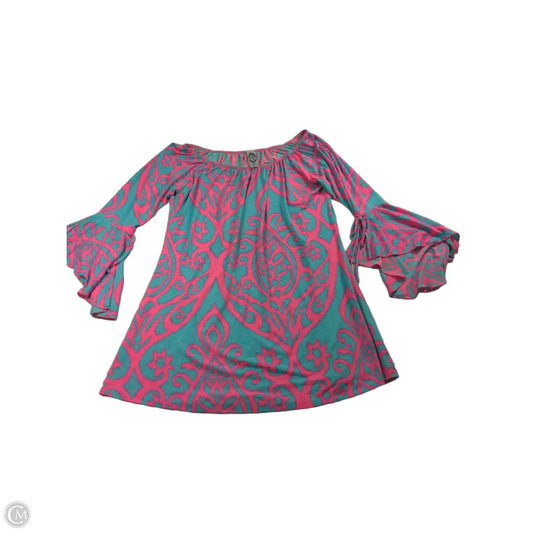 Dress Casual Short By Clothes Mentor In Blue & Pink, Size: L