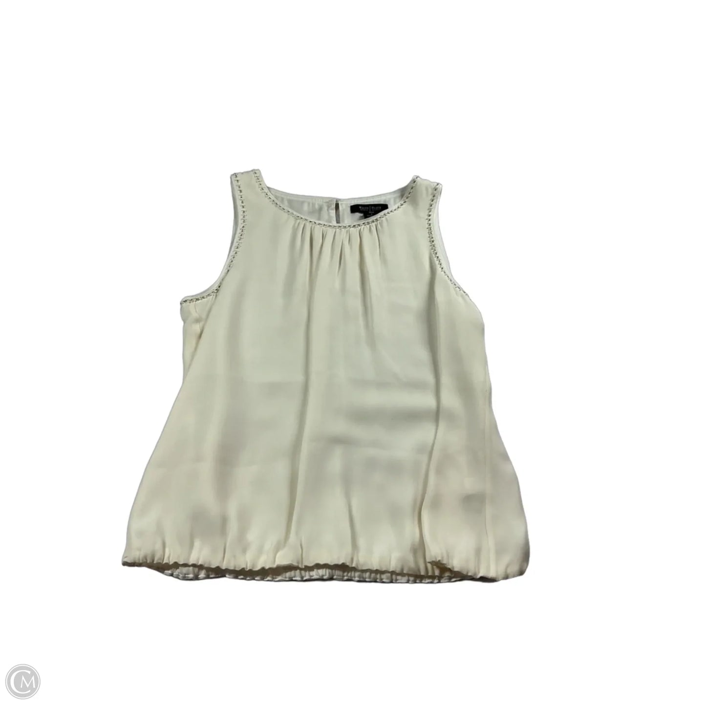 Top Sleeveless By White House Black Market In Cream, Size: L