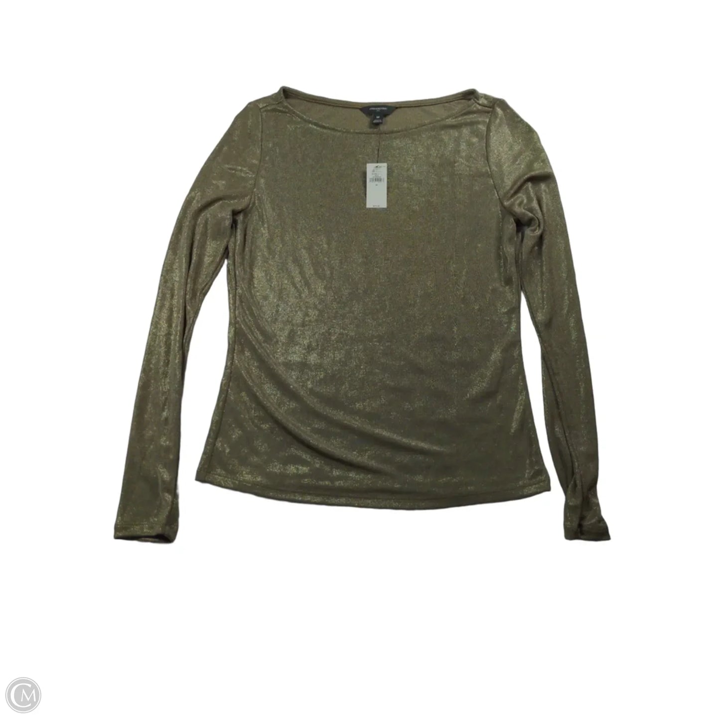 Top Long Sleeve By Banana Republic In Gold, Size: M
