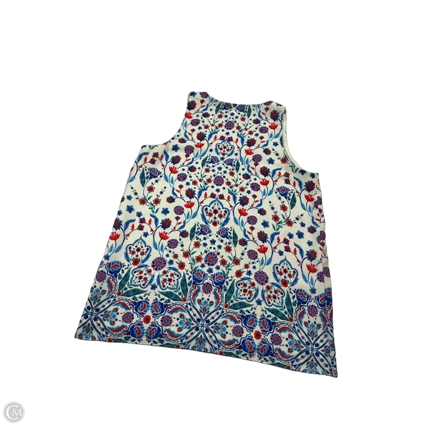 Top Sleeveless By Adrienne Vittadini In Floral Print, Size: S