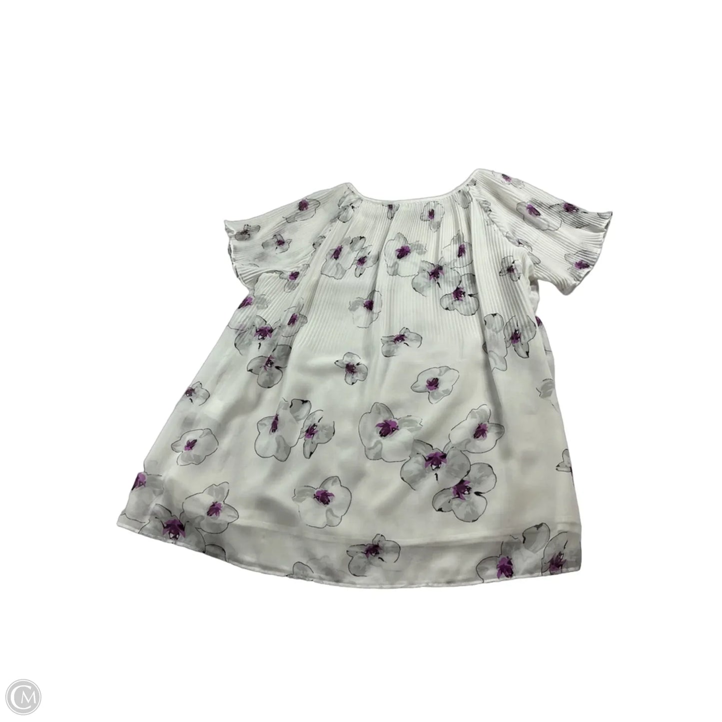 Top Short Sleeve By Banana Republic In Floral Print, Size: Xs