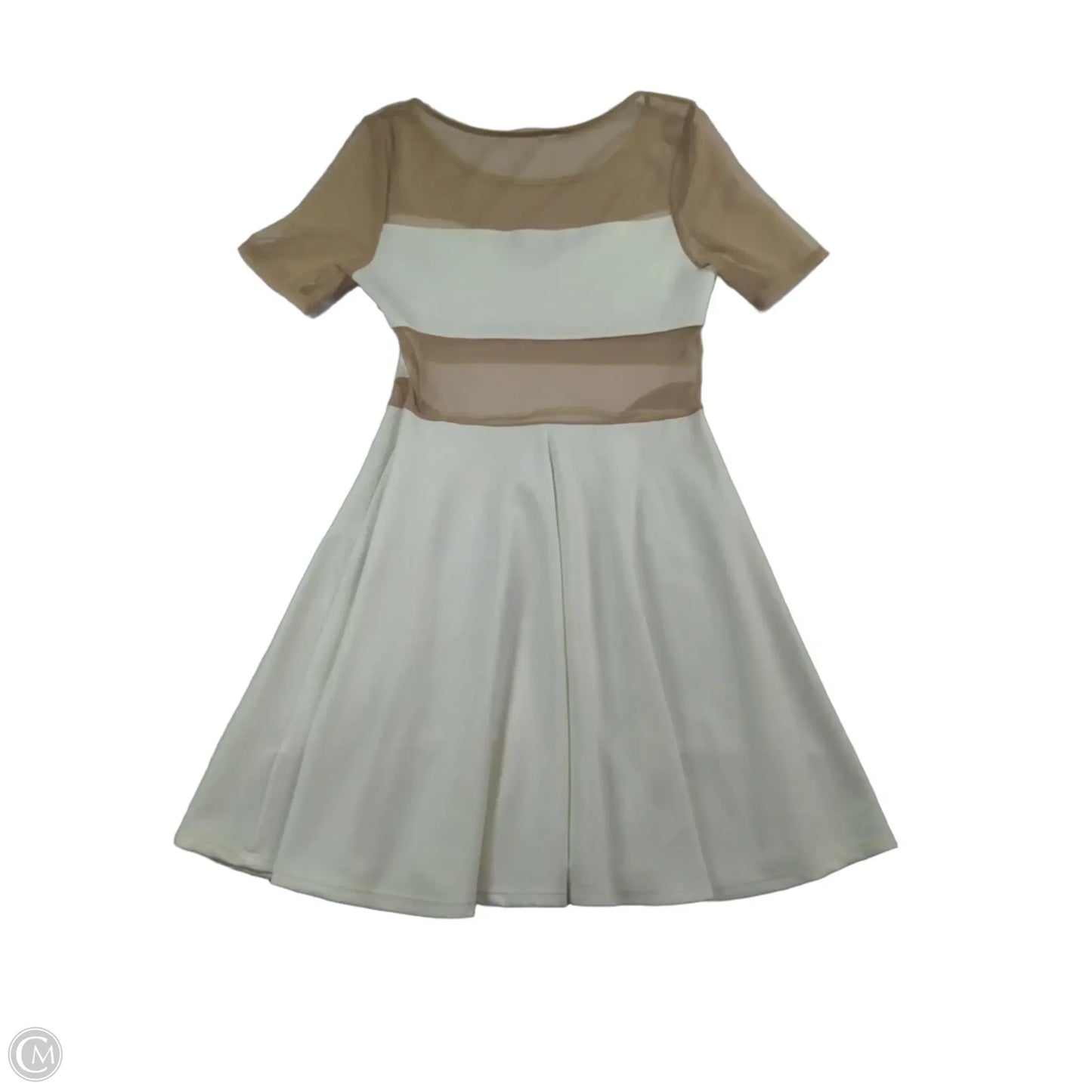 Dress Party Short By Lush In Tan & White, Size: M