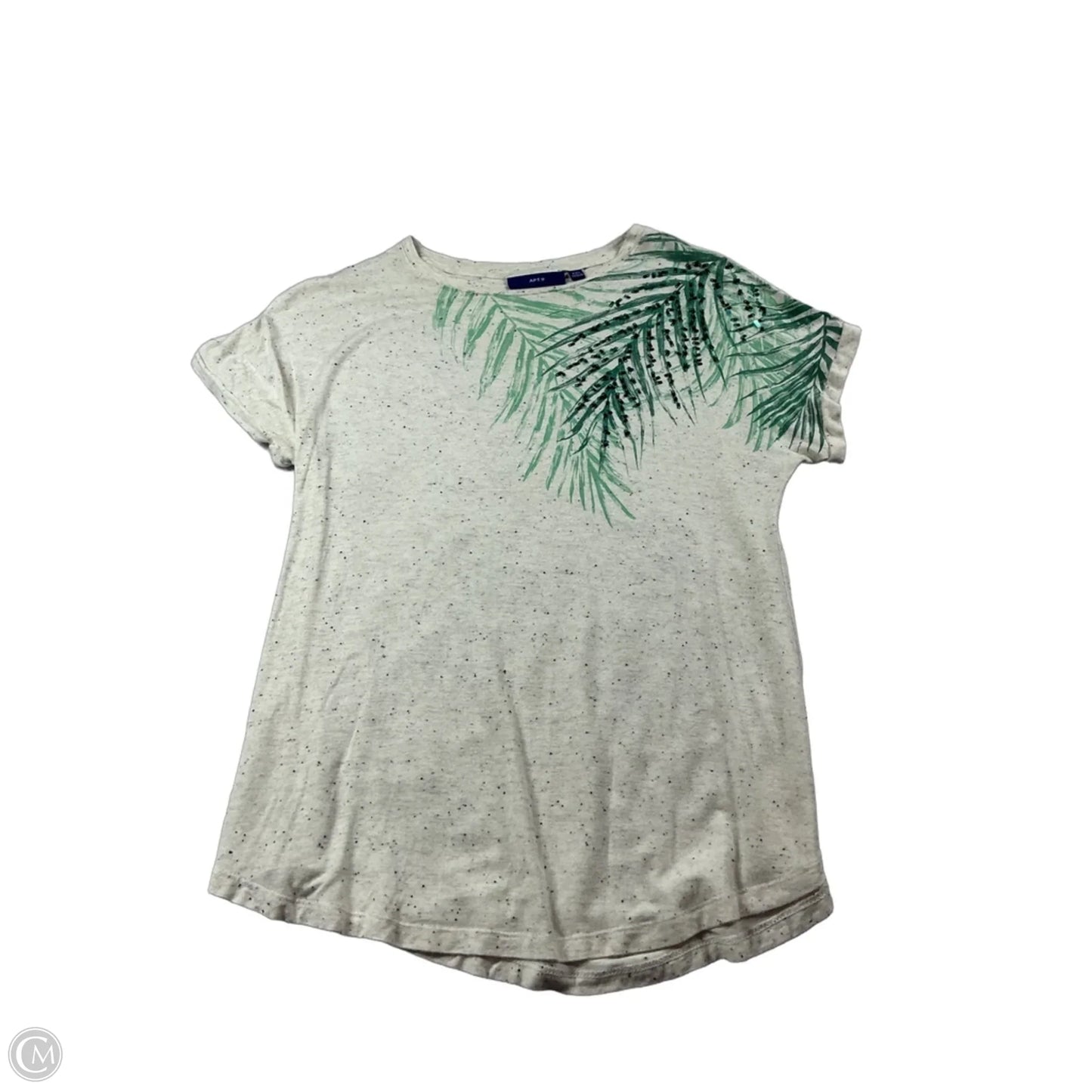 Top Short Sleeve By Apt 9 In Beige, Size: Xsp