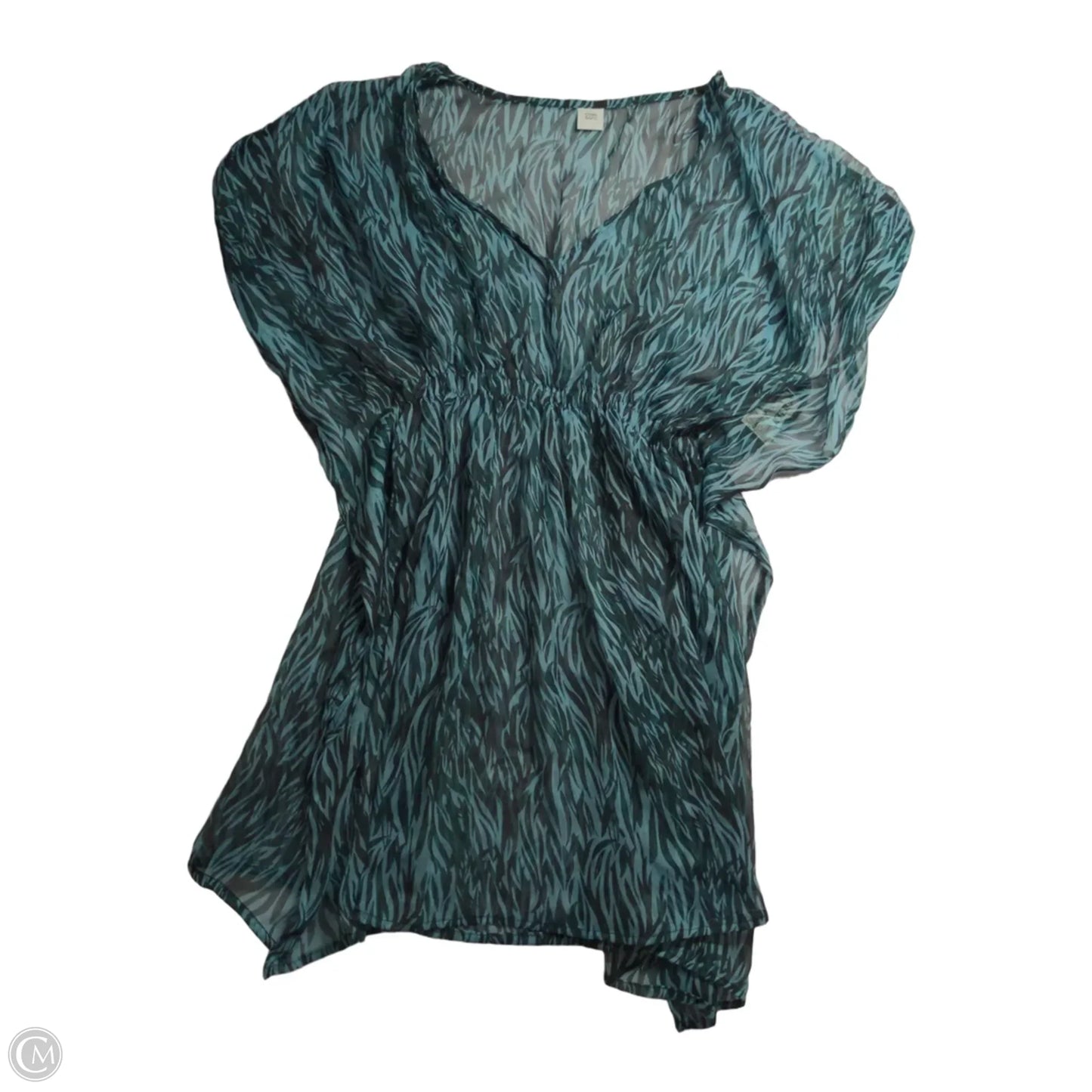Swimwear Cover-up By Clothes Mentor In Black & Blue, Size: Osfm