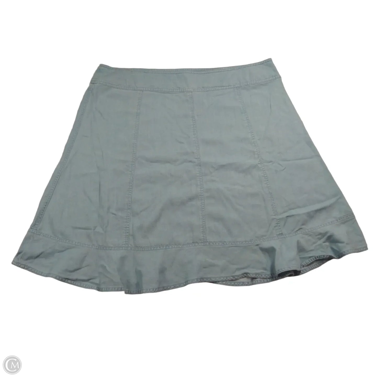 Skirt Midi By Villager By Liz Claiborne In Blue Denim, Size: 18
