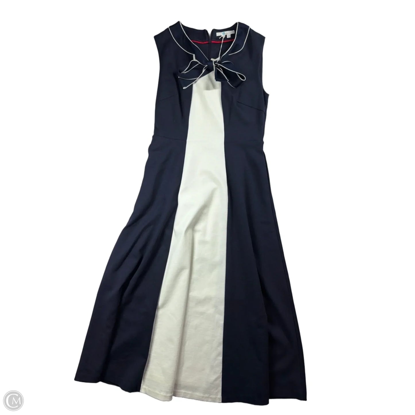 Dress Casual Maxi By Boden In Blue & White, Size: 6