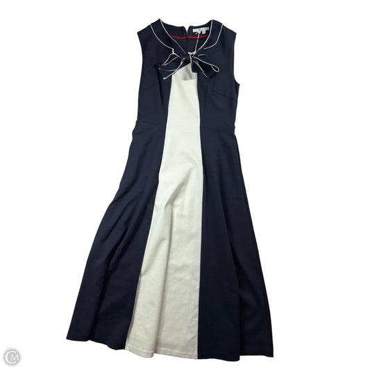 Dress Casual Maxi By Boden In Blue & White, Size: 6
