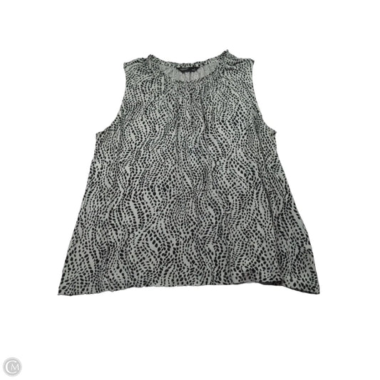 Top Sleeveless By Simply Vera In Black & White, Size: L