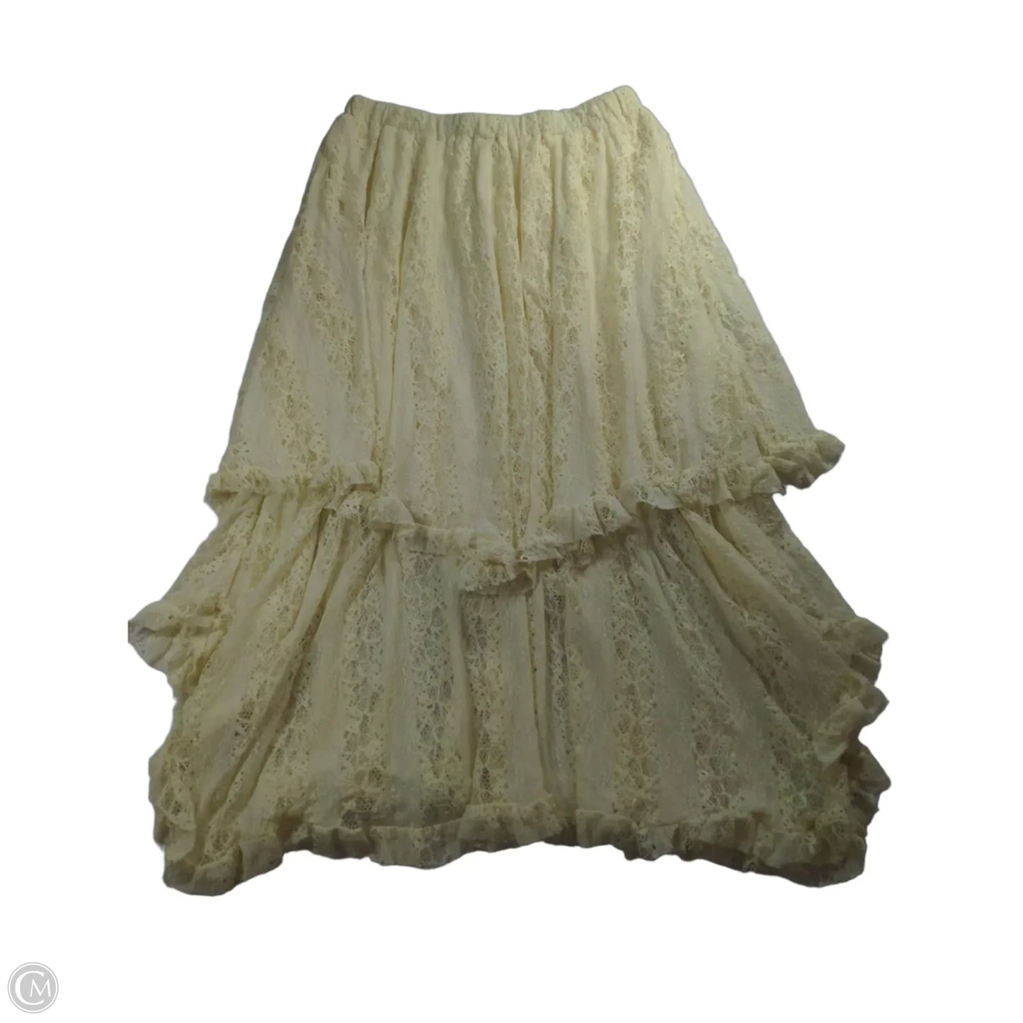 Skirt Maxi By Clothes Mentor In Cream, Size: L