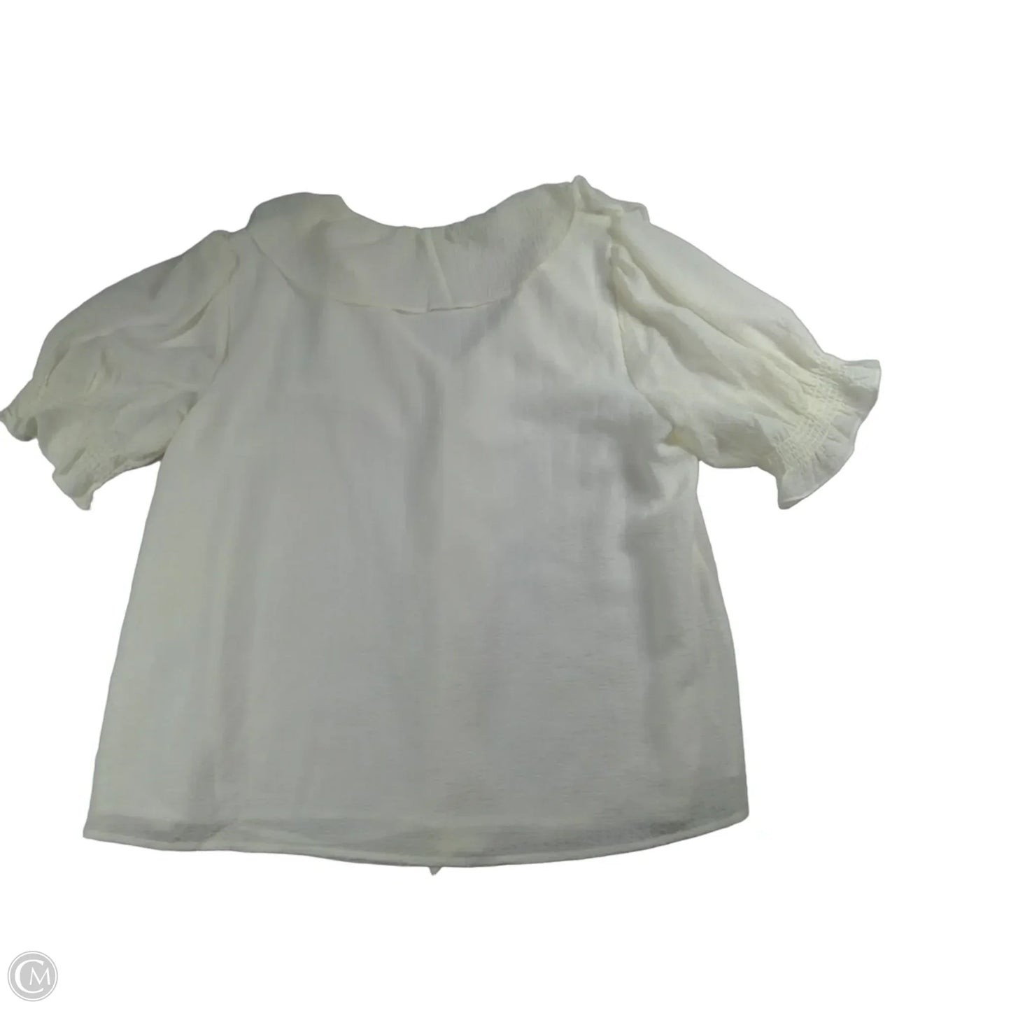 Top 3/4 Sleeve By Cece In Cream, Size: L
