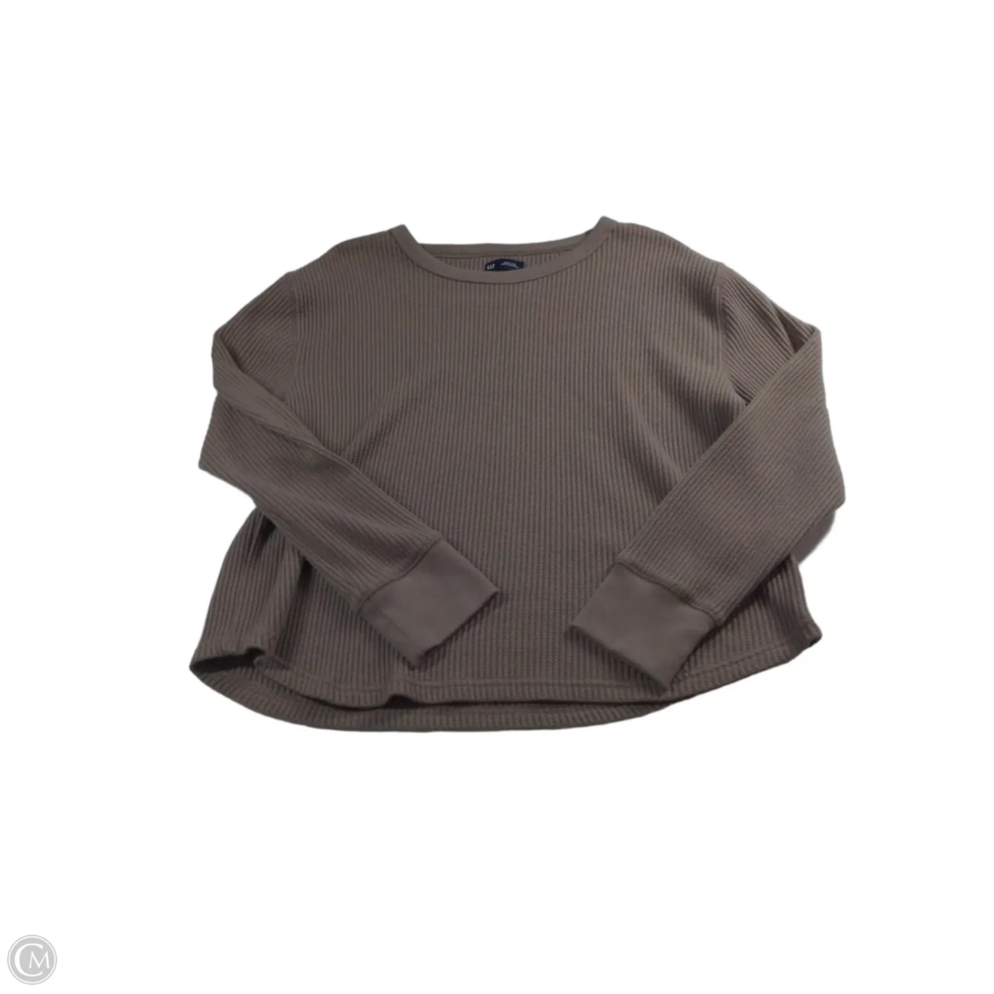 Top Long Sleeve By Gap In Brown, Size: M