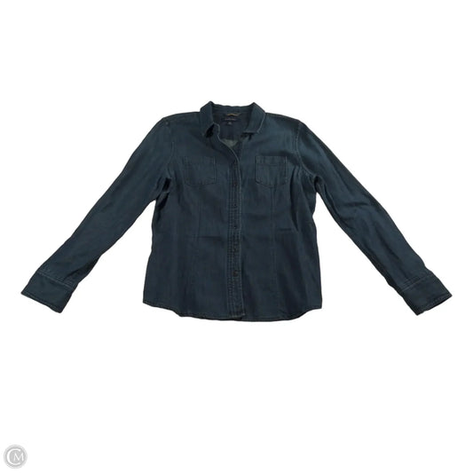 Jacket Denim By Lands End In Blue, Size: 10p