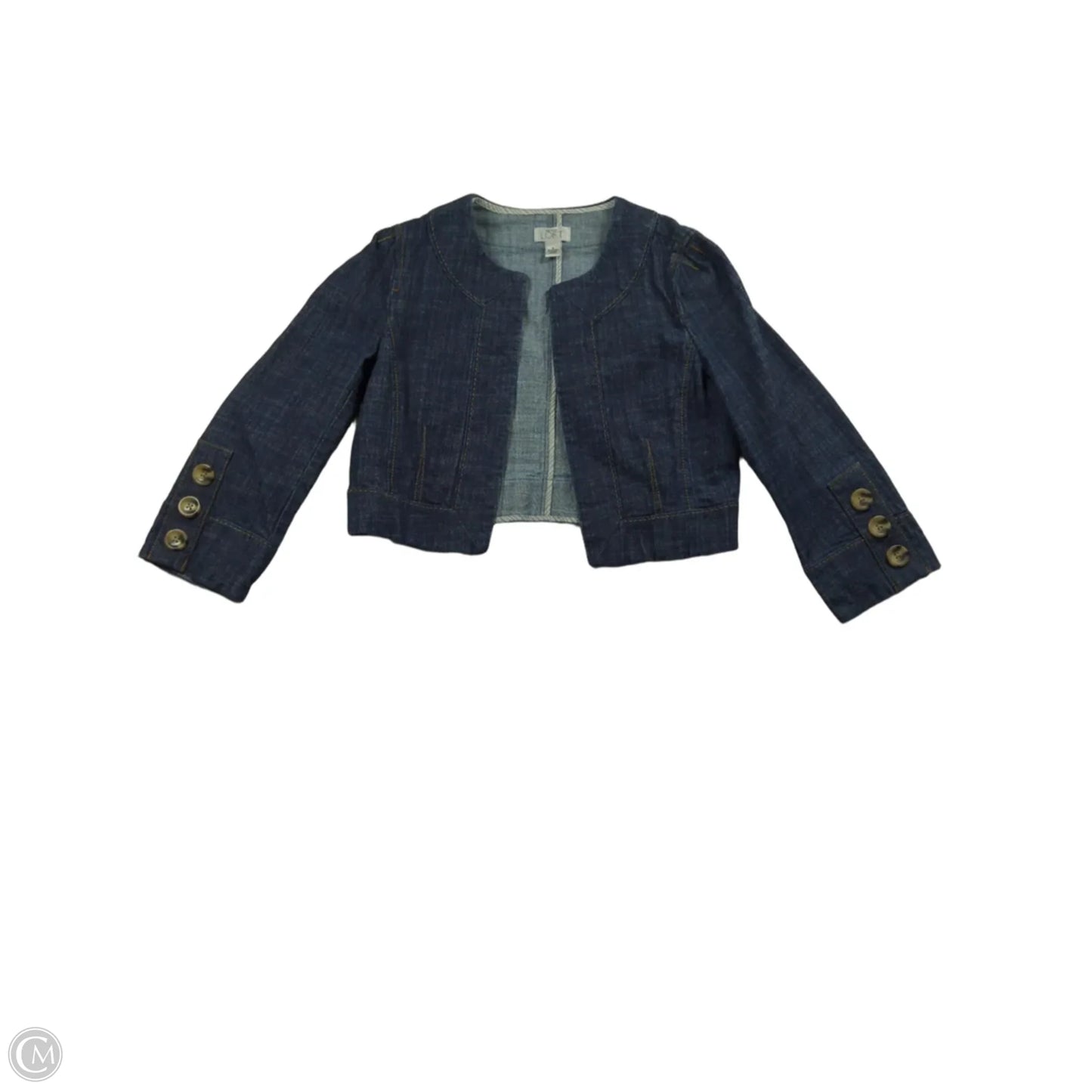 Jacket Denim By Loft In Blue, Size: 8