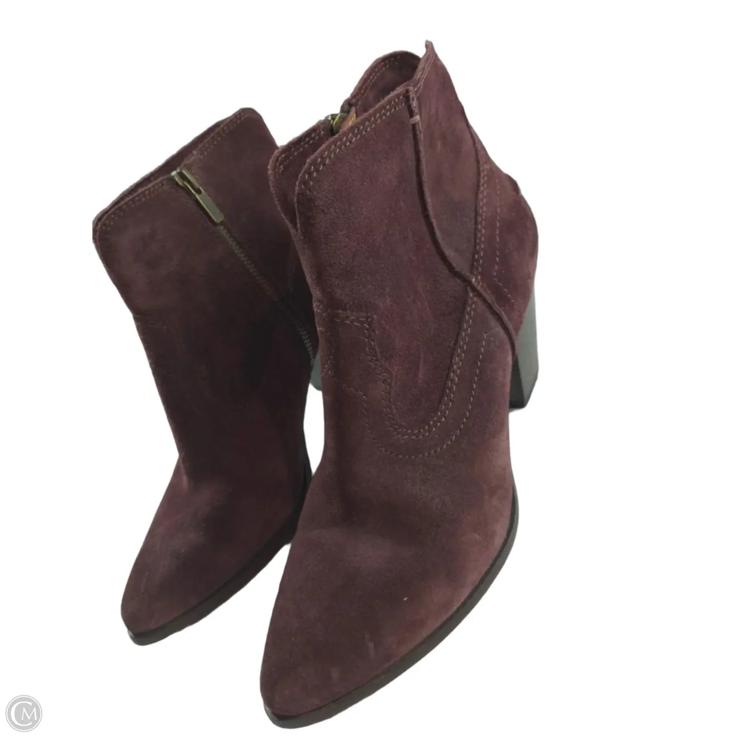 Boots Designer By Frye In Maroon, Size: 7