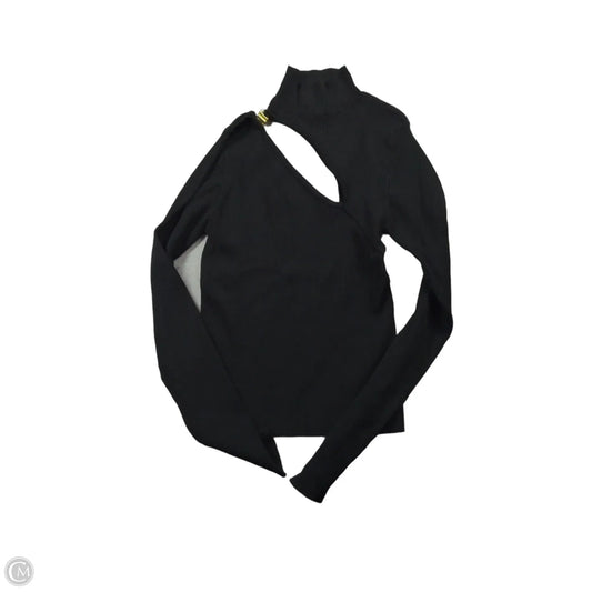 Top 3/4 Sleeve By Zara In Black & Gold, Size: M