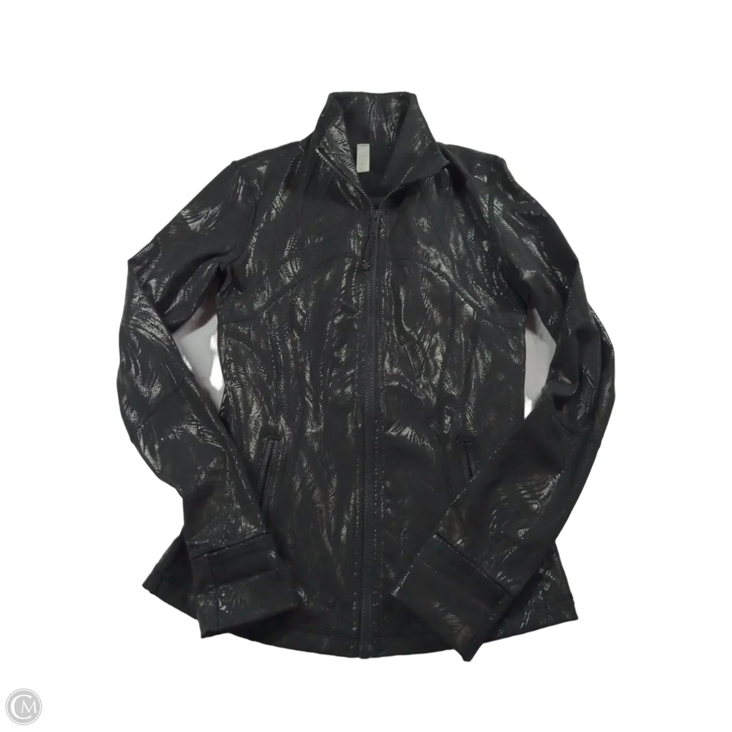 Athletic Jacket By Lululemon In Black, Size: 6