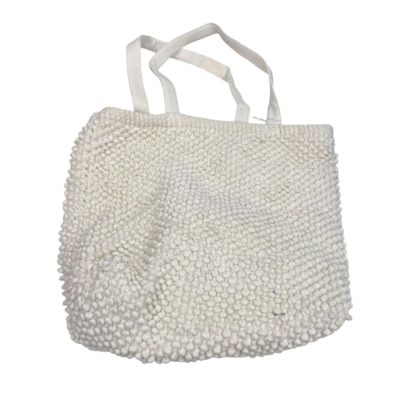 Tote By Clothes Mentor In White, Size:Large