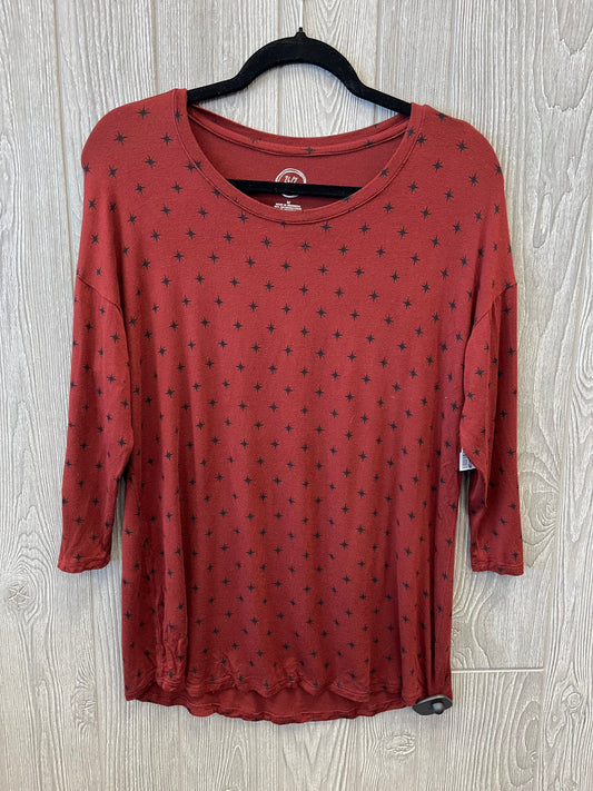 Top Long Sleeve By Maurices In Red, Size: M