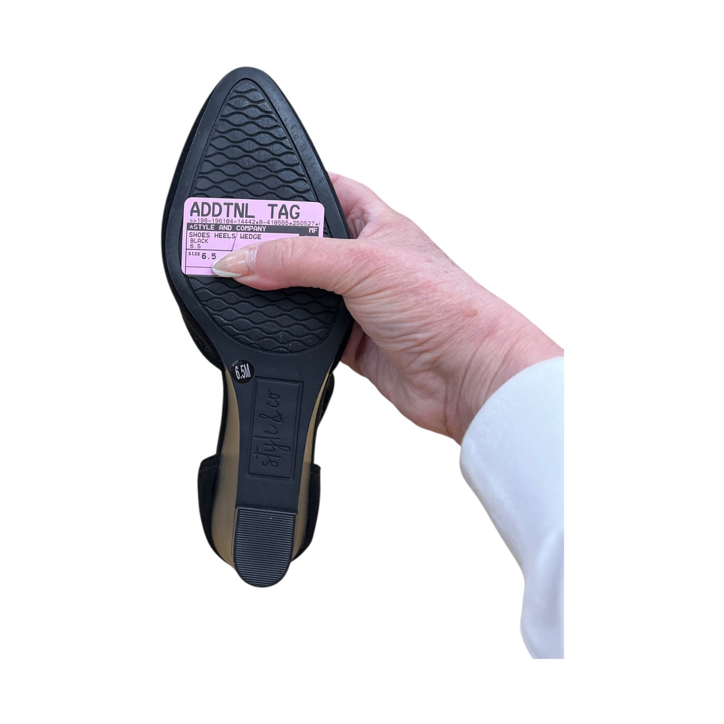 Shoes Heels Wedge By Style And Company In Black, Size:6.5