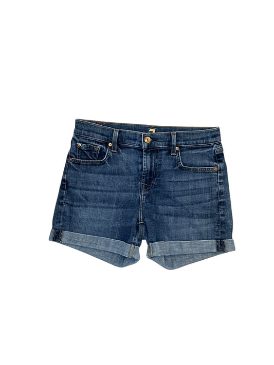 Shorts By 7 For All Mankind In Blue Denim, Size:Xs