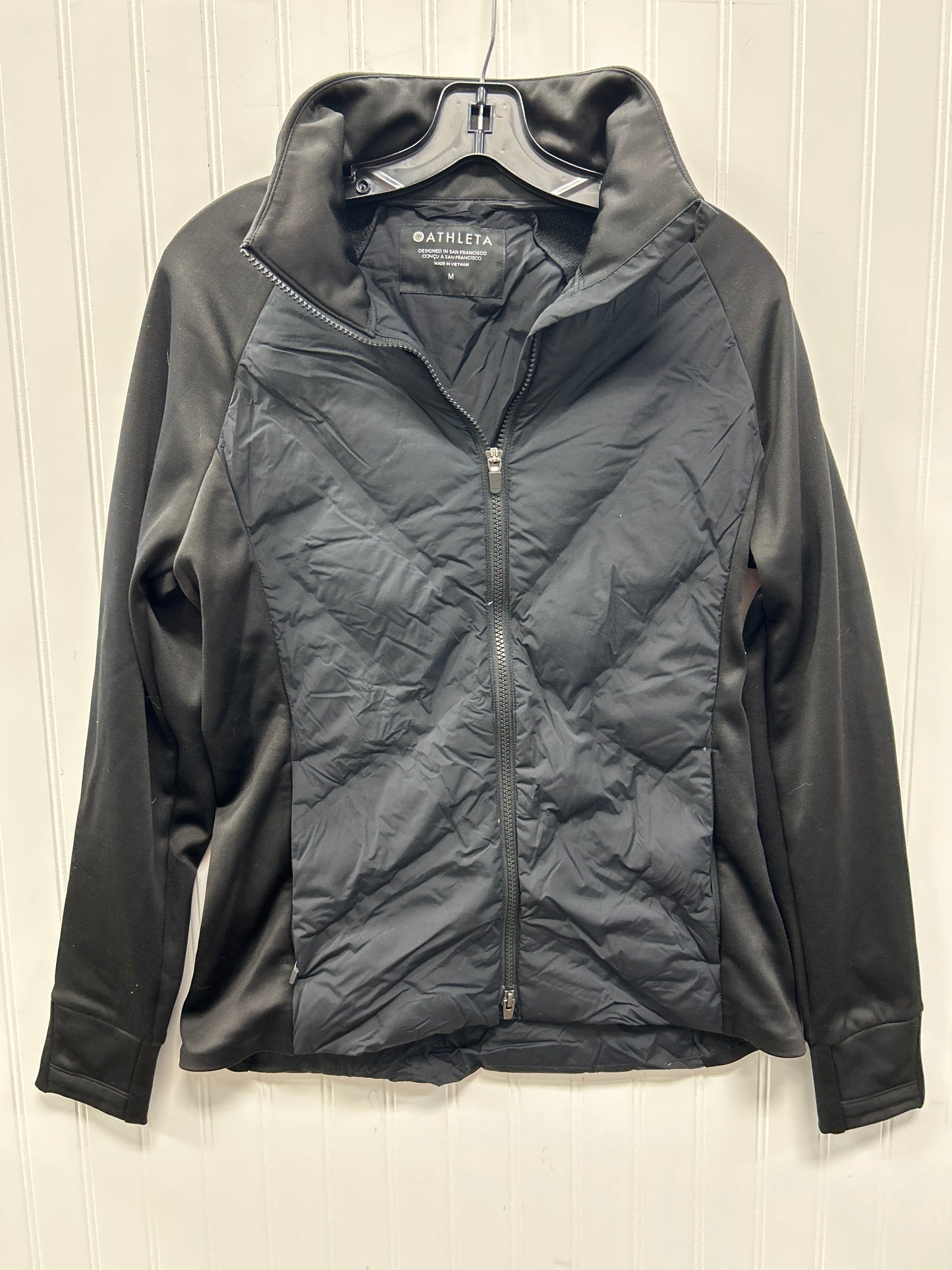 Athletic Jacket By Athleta In Black, Size:M