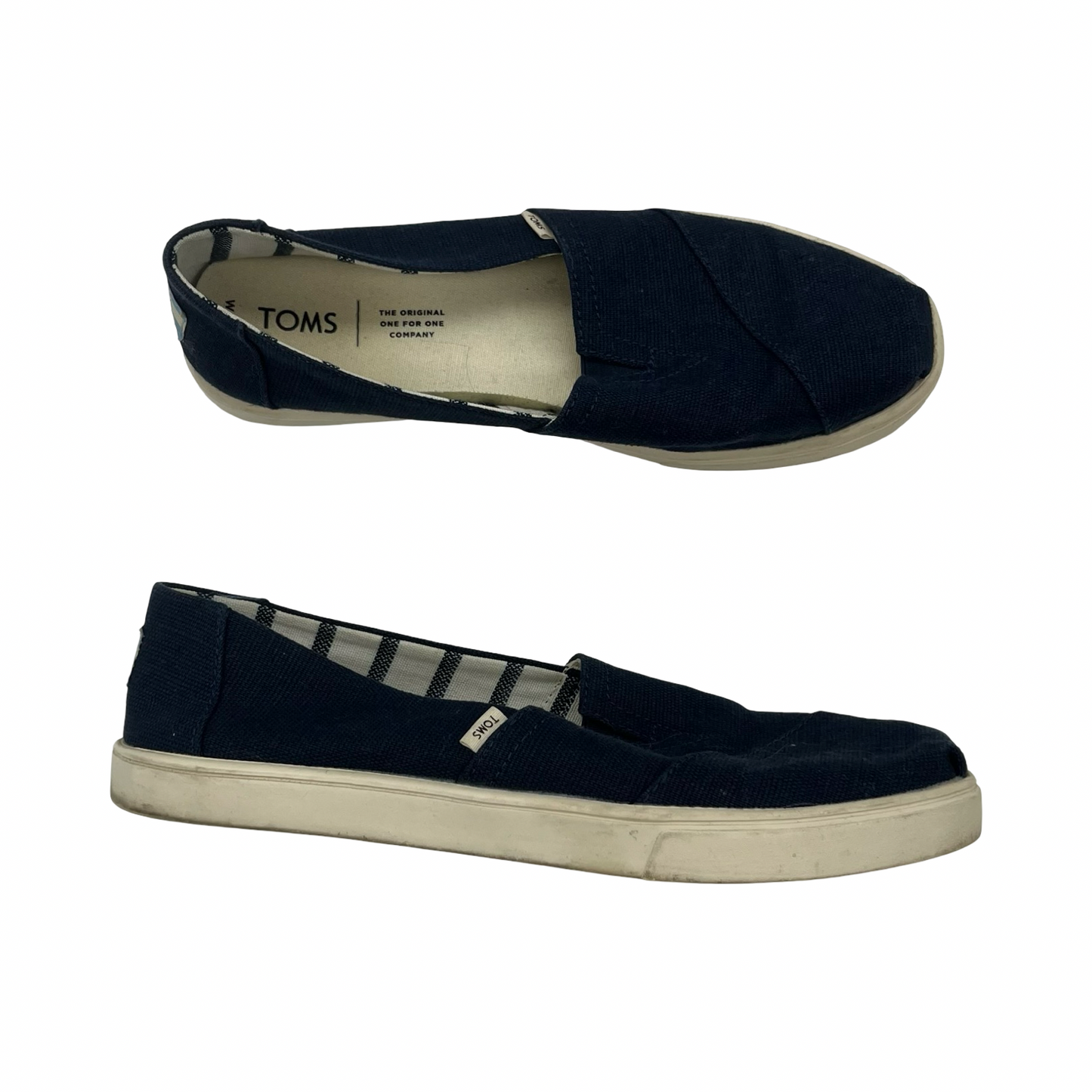 Shoes Flats By Toms In Navy, Size:8.5