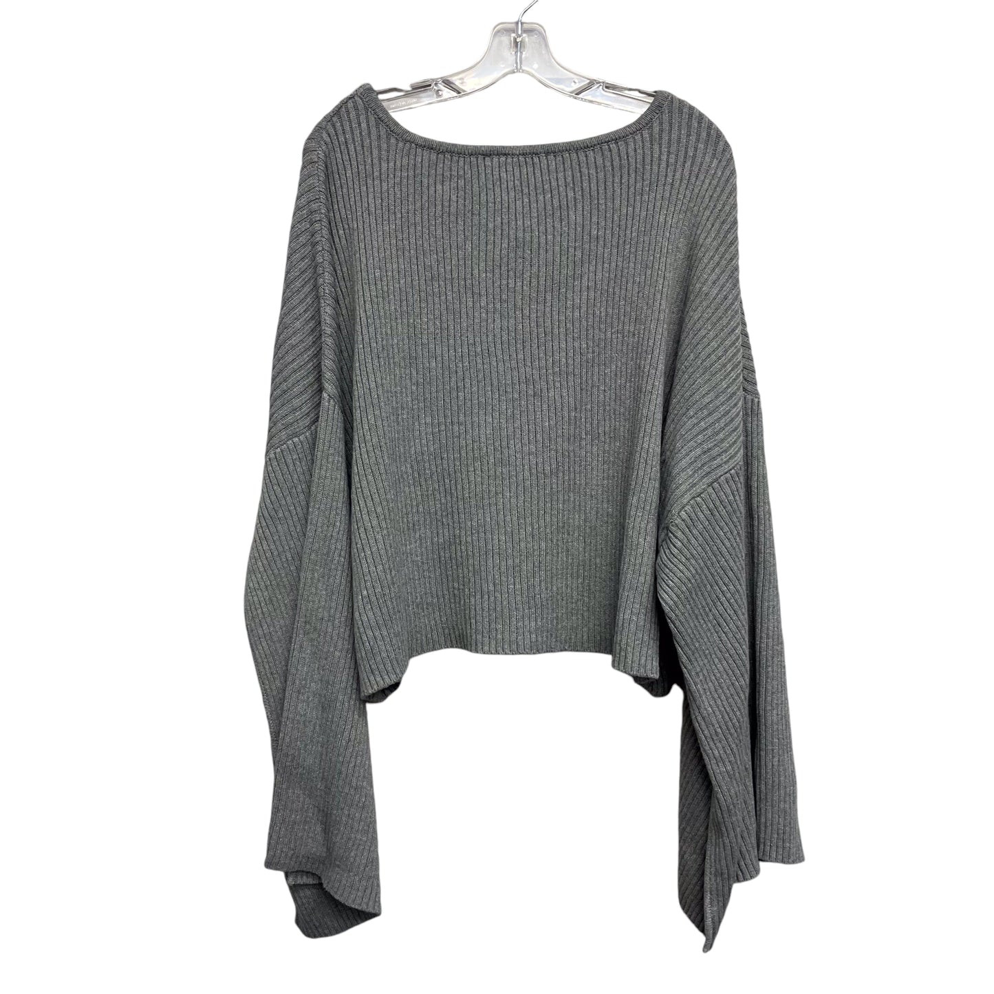 Sweater By Eloquii In Grey, Size:4X