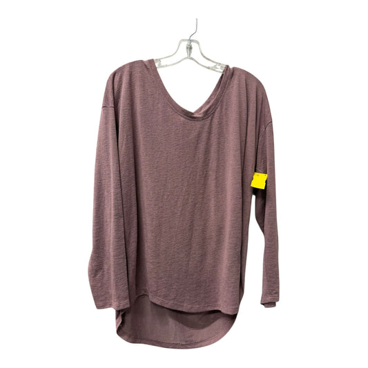 Athletic Top Ls Collar By Athleta In Purple, Size:Xl