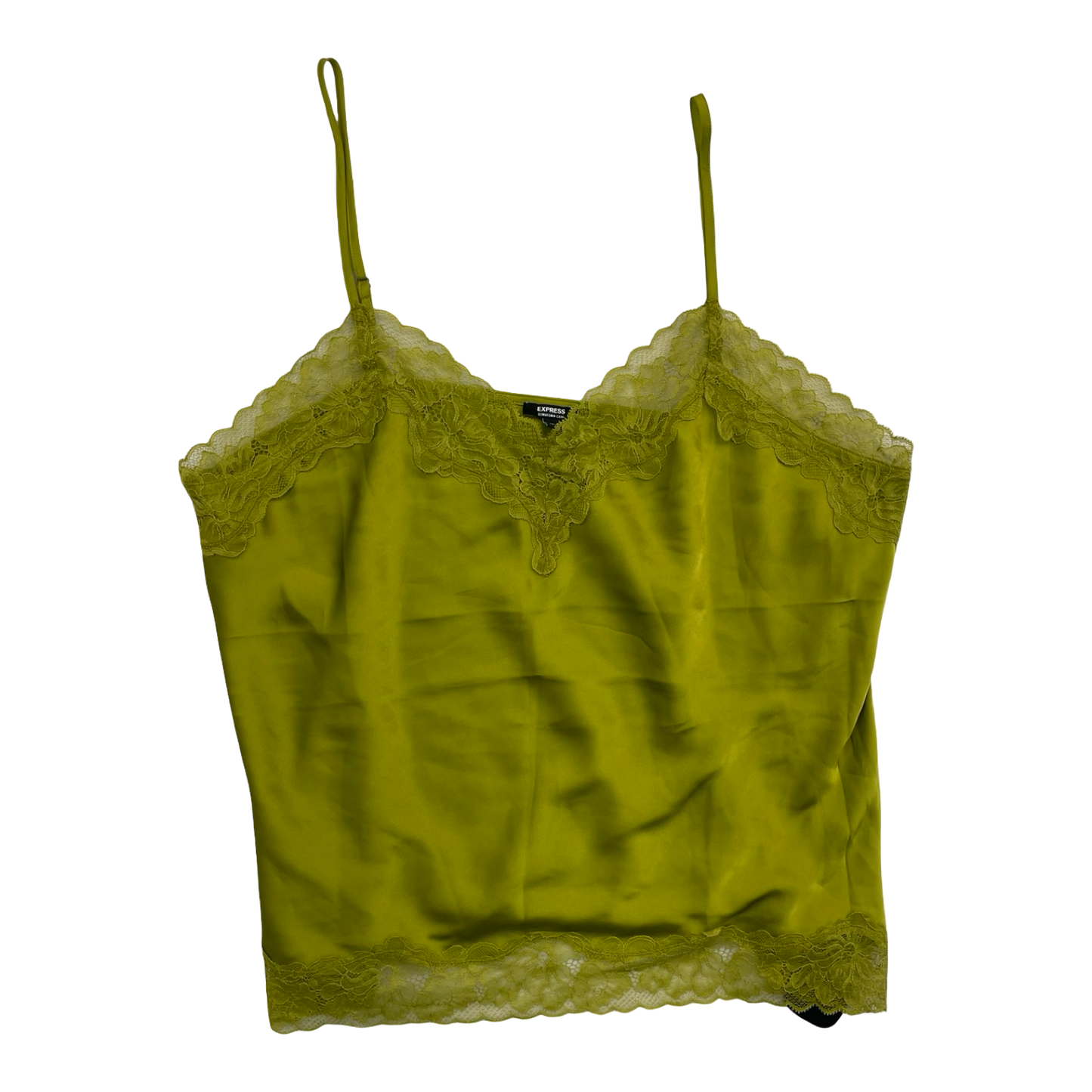 Top Sleeveless By Express In Green, Size:L