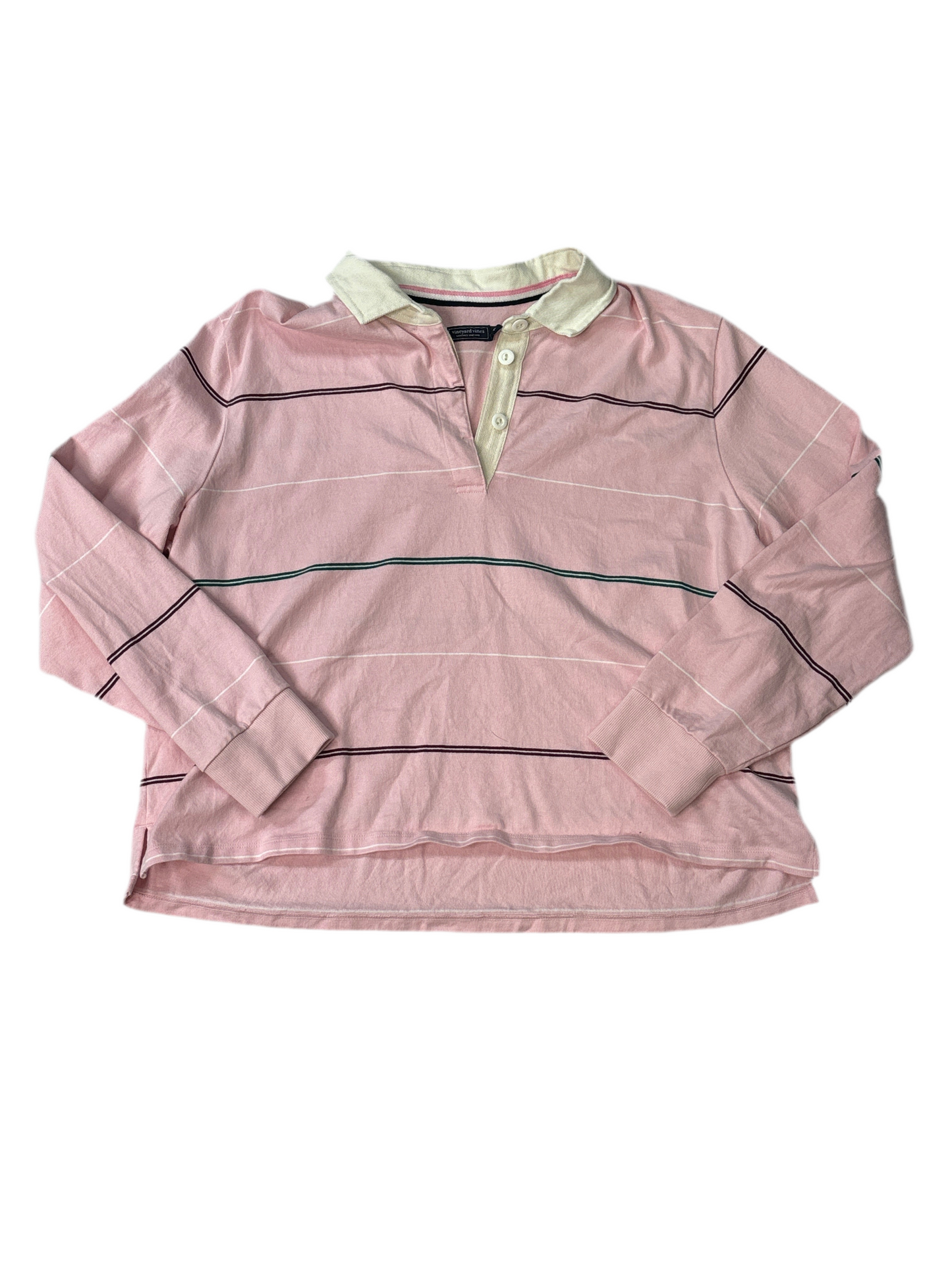 Top Long Sleeve By Vineyard Vines In Light Pink, Size: Xl