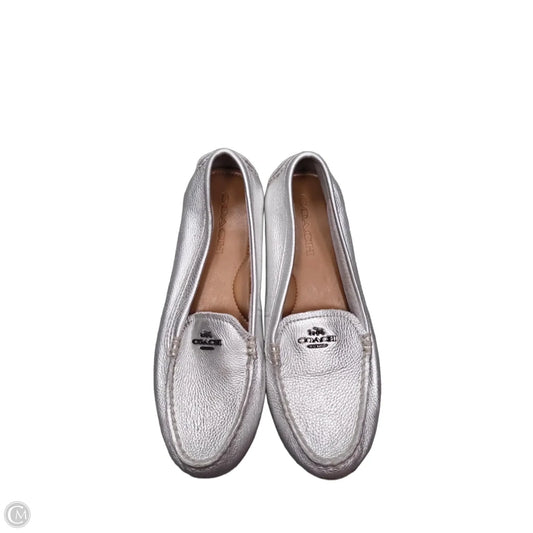 Shoes Designer By Coach In Silver, Size: 7