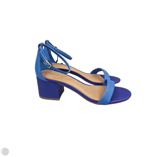 Sandals Heels Block By Iman Hsn In Blue & Purple, Size: 8.5