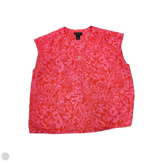 Top Sleeveless By Rachel Roy In Pink & Red, Size: L