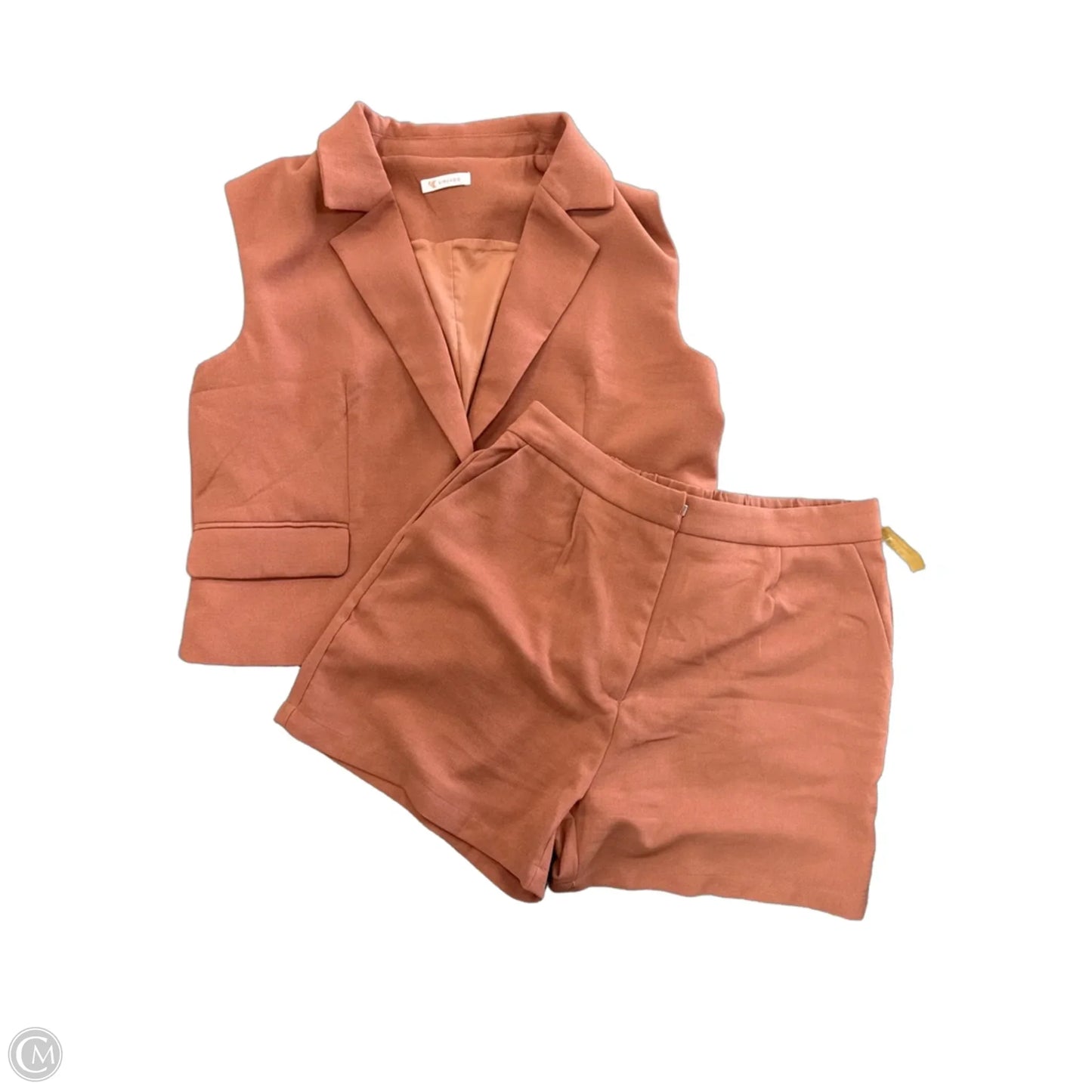 Top 2pc Sleeveless By Kirundo In Brown, Size: L