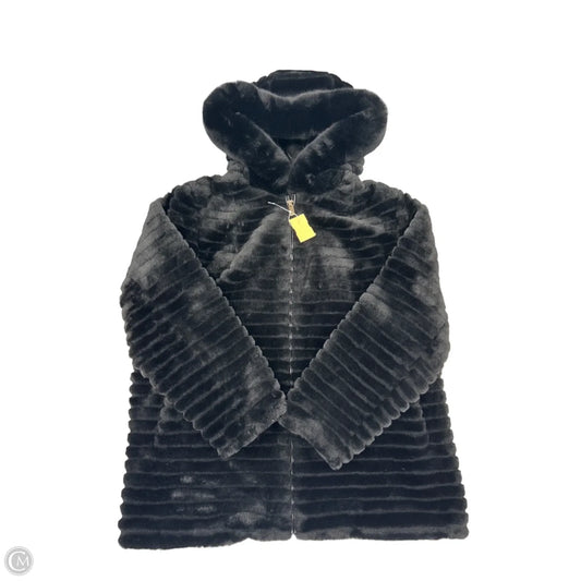 Coat Faux Fur & Sherpa By Gallery In Black, Size: 1x