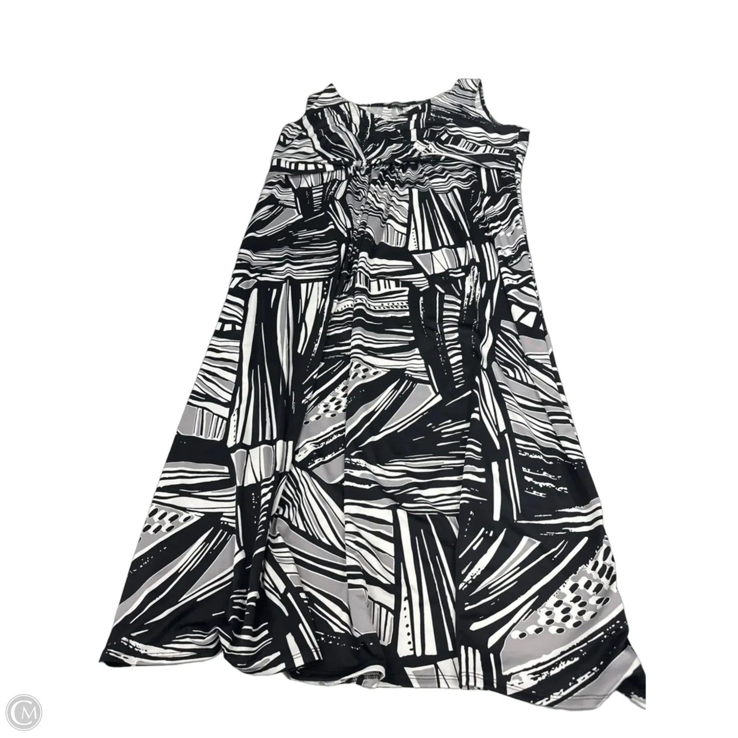 Dress Casual Midi By Notations In Black & White, Size: 3x
