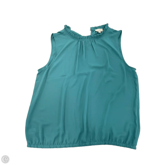 Top Sleeveless By Loft In Teal, Size: Xl