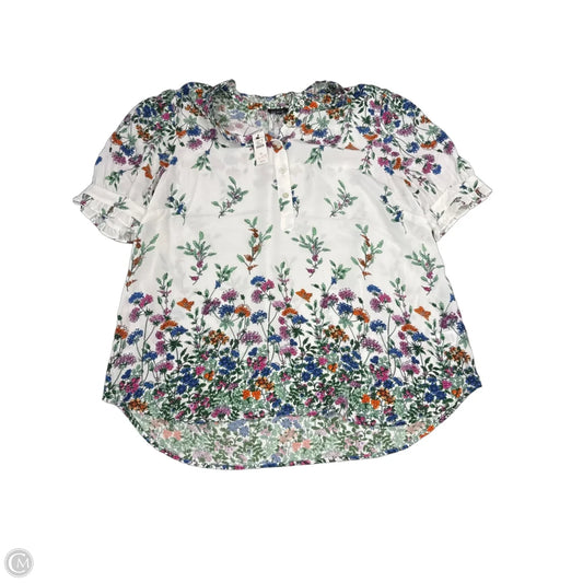 Top Short Sleeve By Talbots In Floral Print, Size: Xl