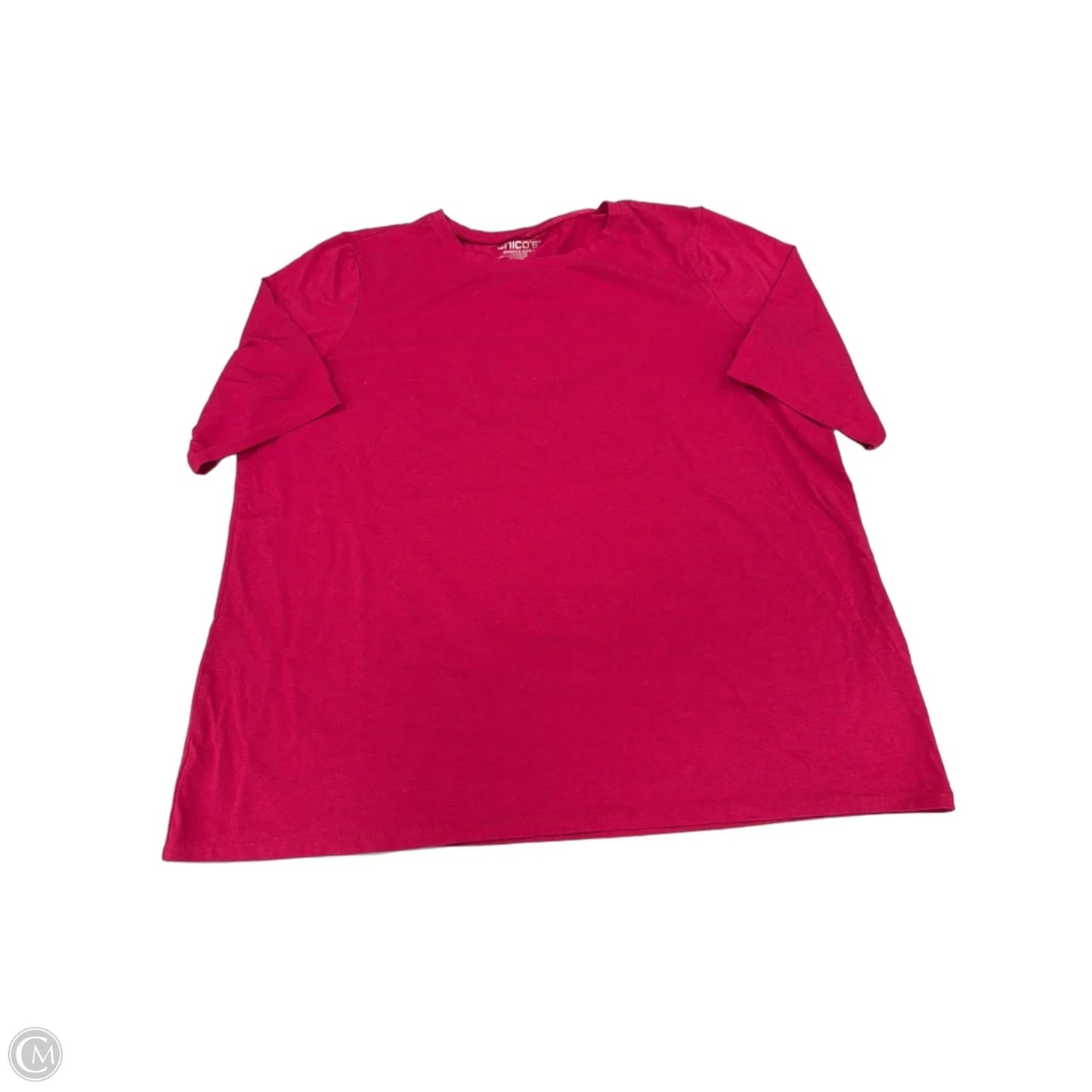 Top Short Sleeve Basic By Chicos In Pink, Size: Xxl