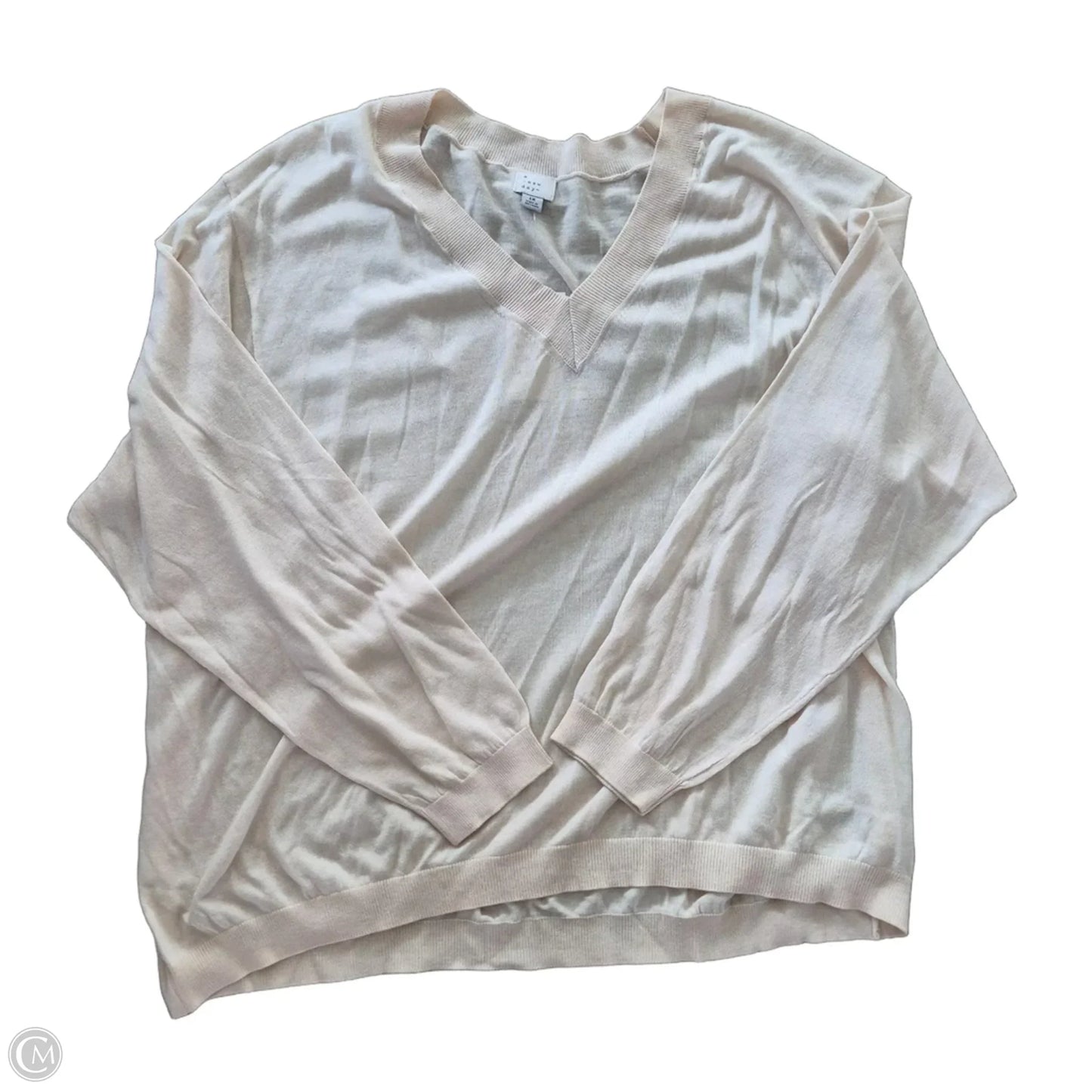 Sweater By A New Day In Cream, Size: 1x