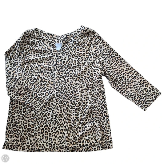 Top Long Sleeve By Chicos In Animal Print, Size: Xl