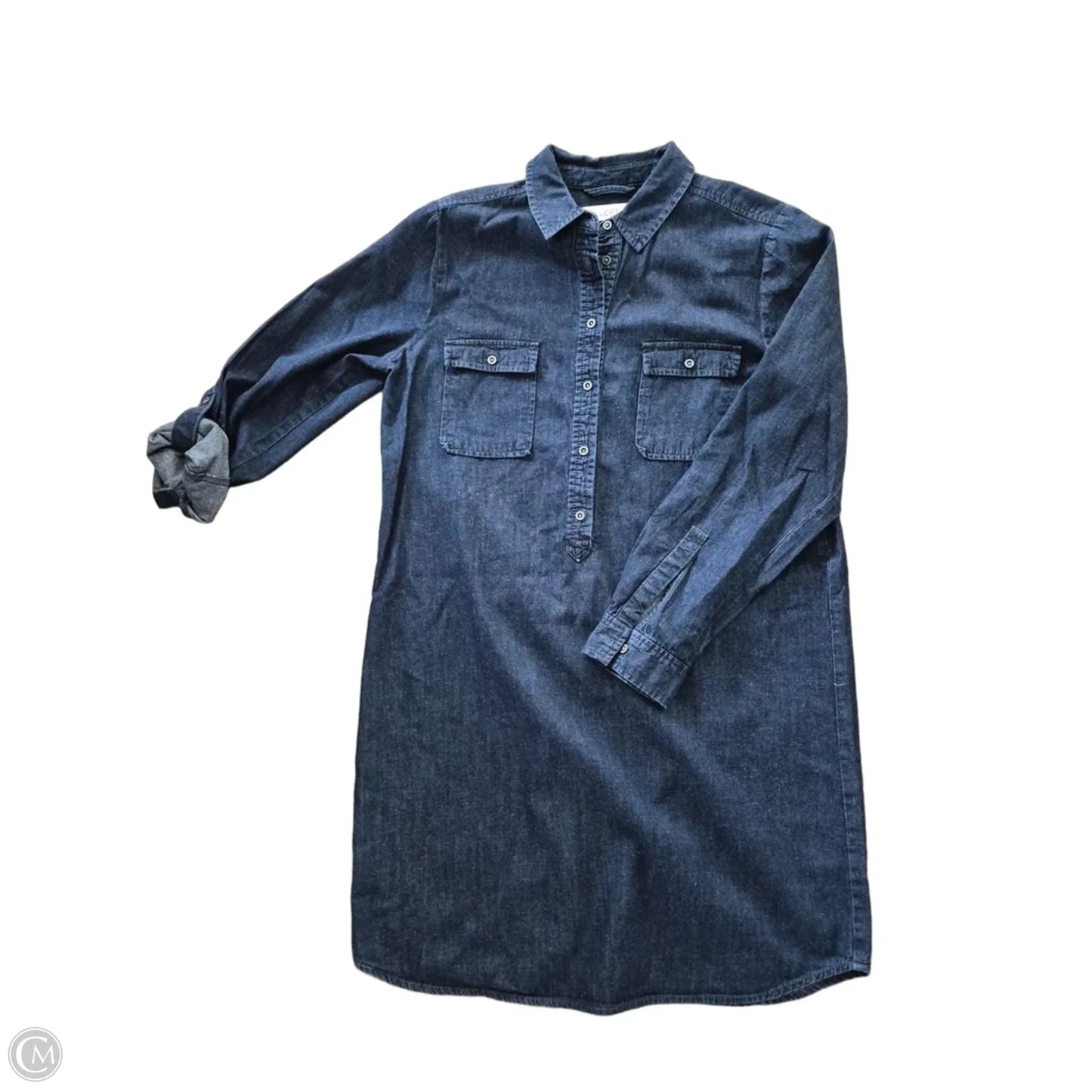 Dress Casual Short By Loft In Blue Denim, Size: Mp