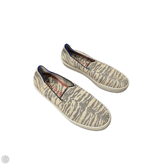Shoes Flats By Rothys In Cream & Grey, Size: 8.5