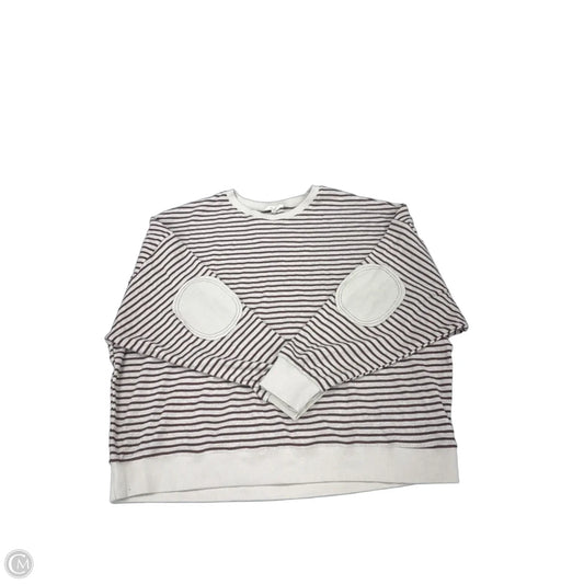 Top Long Sleeve By Easel In Brown & Cream, Size: M