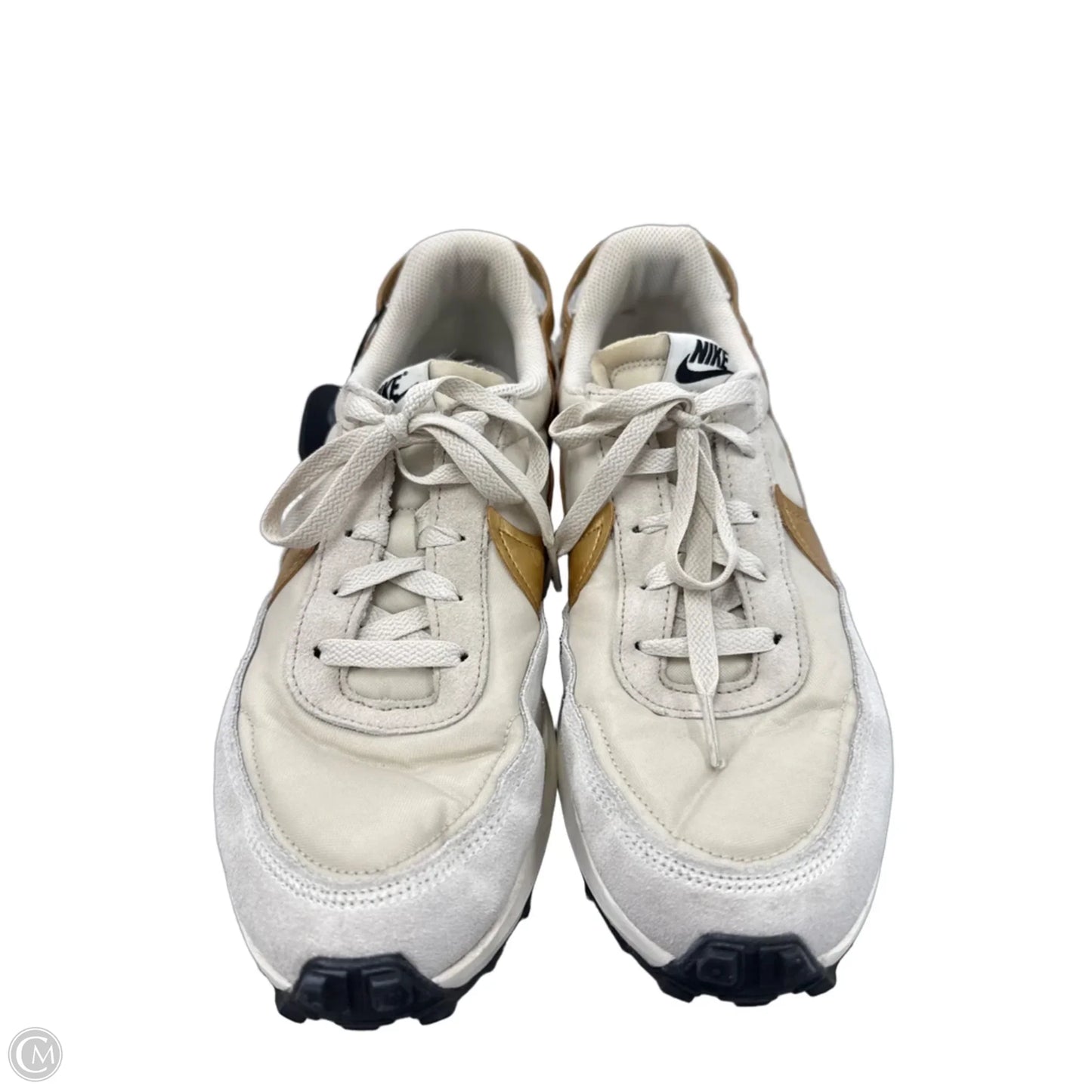 Shoes Sneakers By Nike In Gold & White, Size: 11