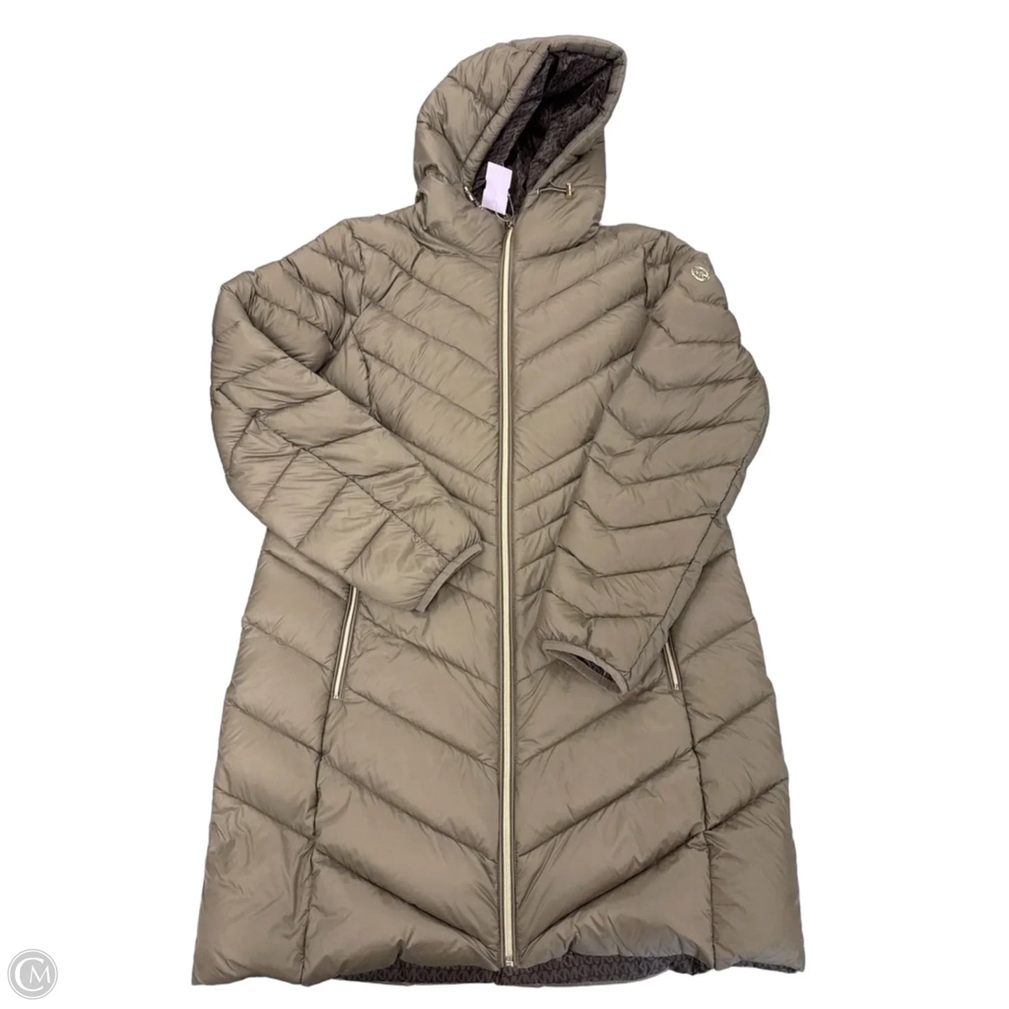 Coat Puffer & Quilted By Michael By Michael Kors In Tan, Size: L