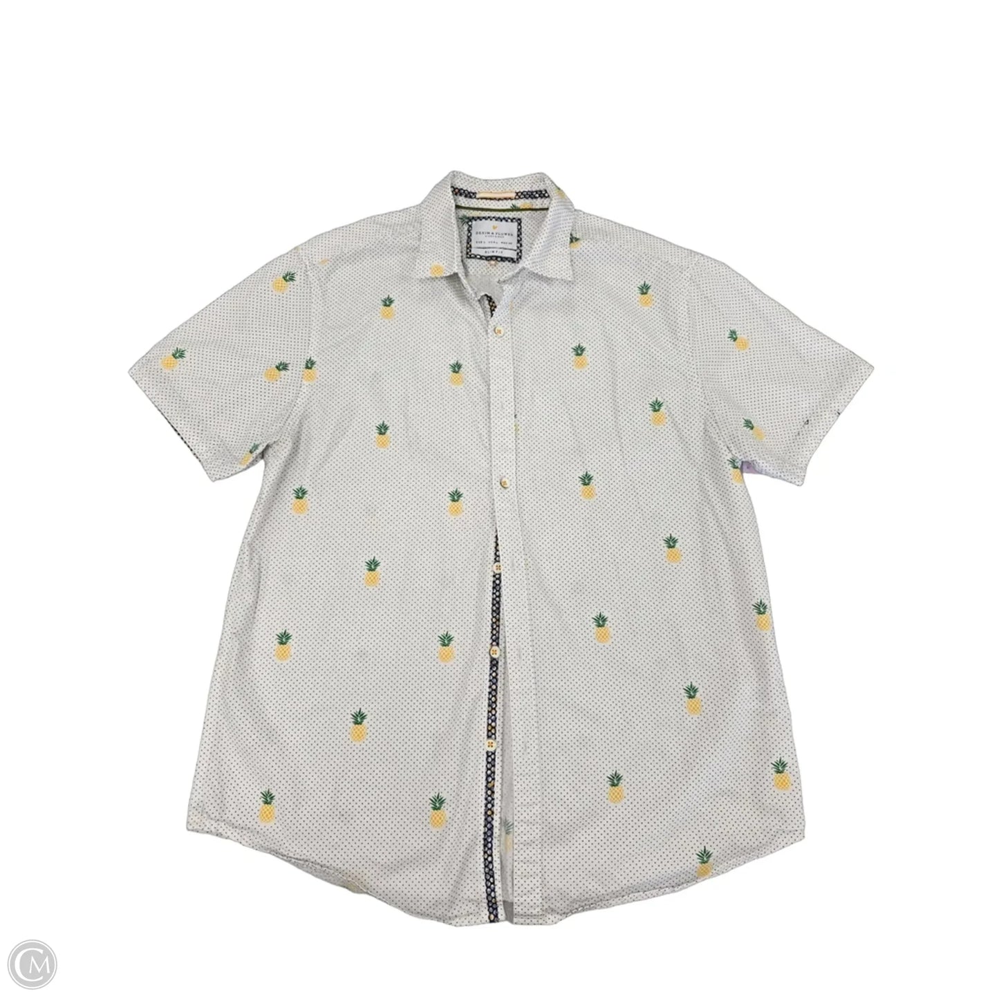 Top Short Sleeve By Denim And Company In White, Size: L