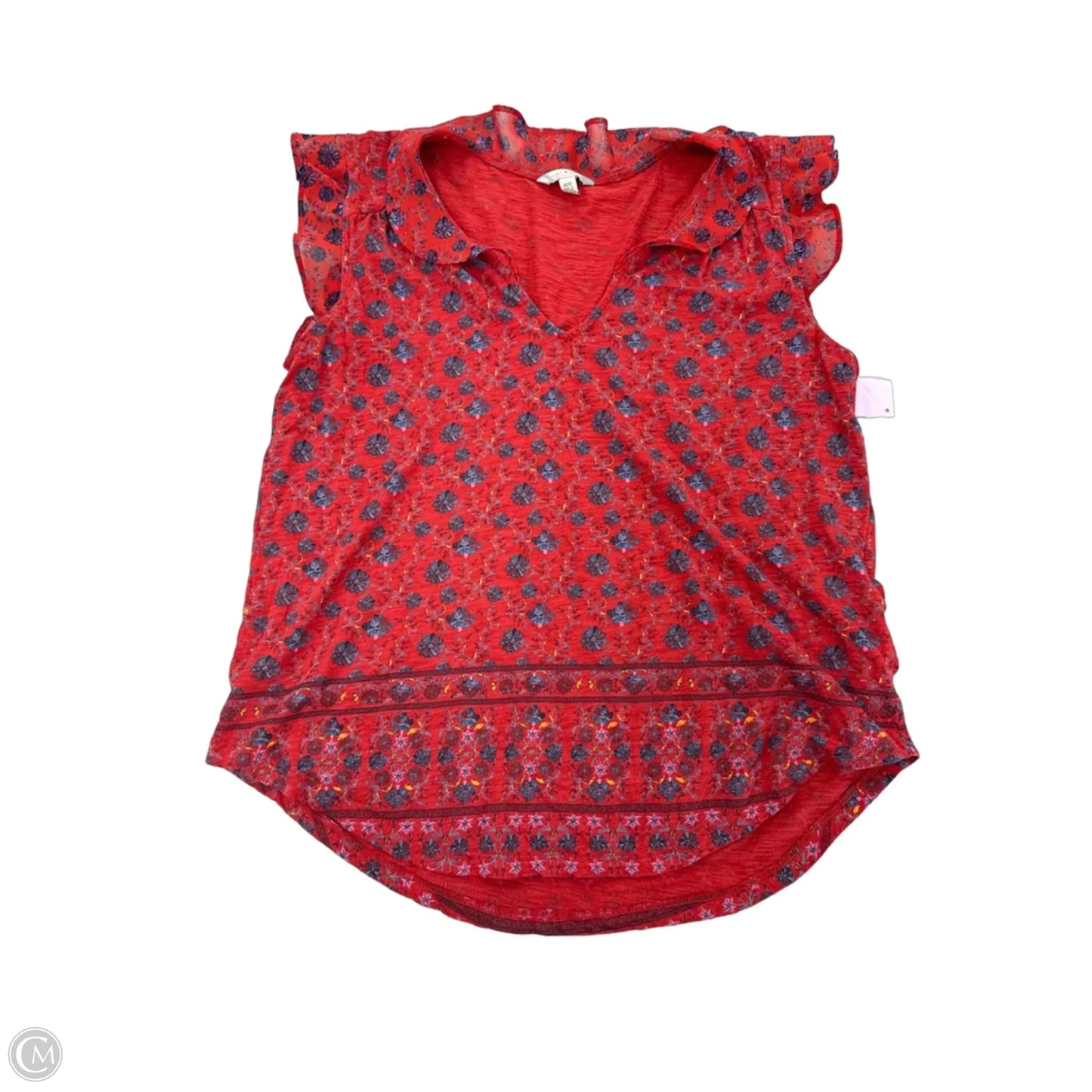 Top Sleeveless By Lucky Brand In Red, Size: M