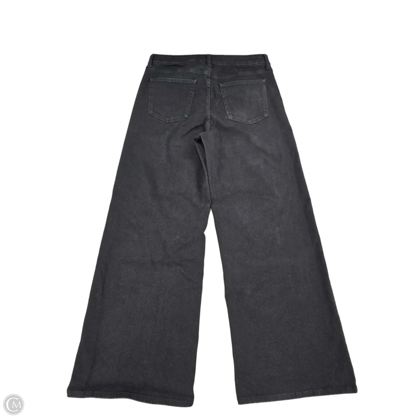 Jeans Wide Leg By Quince In Black Denim, Size: 12